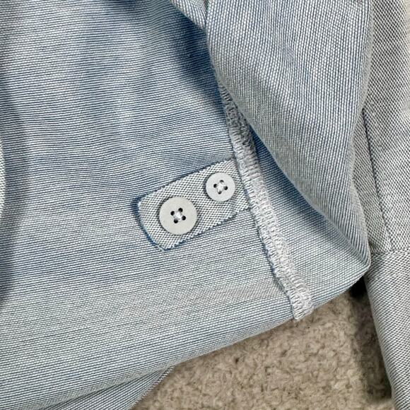 Lululemon Commission Long-Sleeve Slim Shirt Pocket Mens XS Blue Button Up Career - Picture 5 of 10